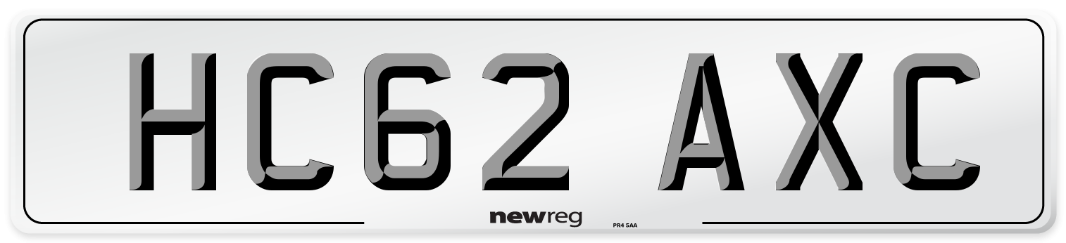 HC62 AXC Number Plate from New Reg